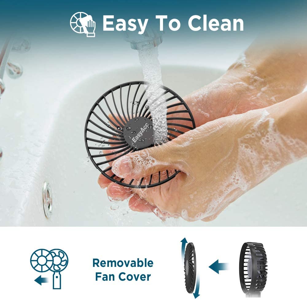 EasyAcc 9000mAh Portable Fan Handheld Desk Fan As Powerbank One Touch Power Off 4 Speeds Strong Winds Personal Cooling Fan