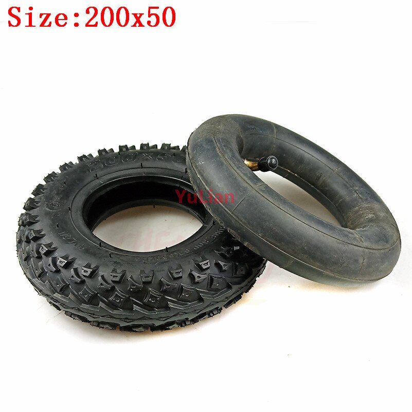 4 options 200x50 hors pneu de route pour rasoir, dauphin Scooter électrique réaménagement accessoires 8 pouces pneu pneumatique antidérapant: C