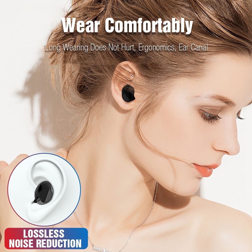 TOMKAS Bluetooth Hoofdtelefoon TWS Oordopjes Draadloze Bluetooth Koptelefoon Stereo Headset Bluetooth Oortelefoon Met Microfoon en Opladen Doos