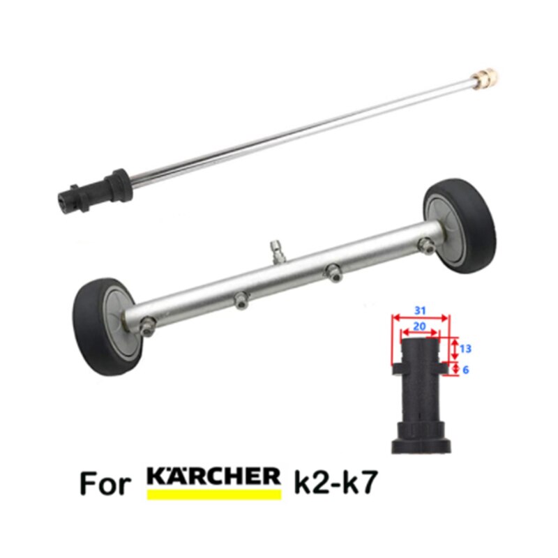 For Karcher Hd K2 K3 K4 K5 K6 K7 High Pressure Cleaner Undercarriage Cleaner Water Broom Washer Fan Nozzle CarCleaning Car Tools: Orange