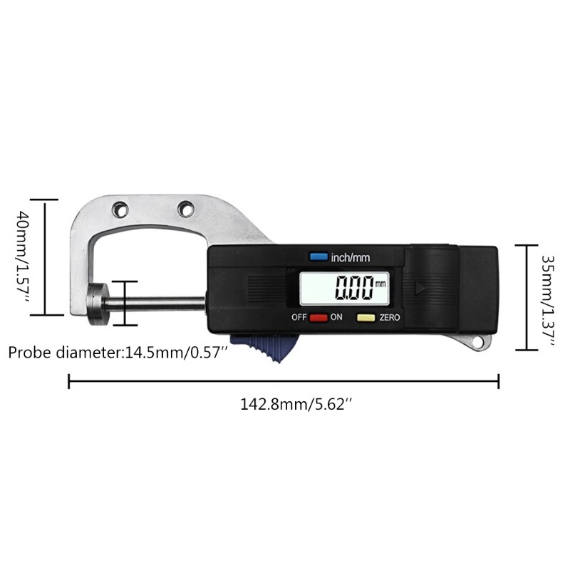 Jauge d'épaisseur horizontale numérique 0.01mm bijoux perle règle diamètre rond R9JC