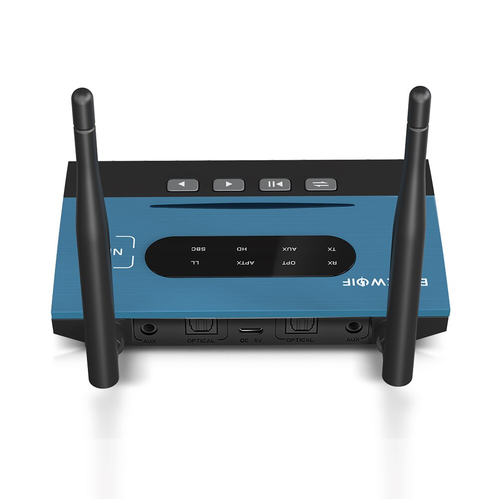 BlitzWolf BW-BR7 NFC-habilitado para Iro de Safea, receptor de transmissor de áudio compatível com Bluetooth V5.0, 3,5 mm Aux/2 RCA Aux/Optical HiFi Wireless Audio Adapter para Nintendo Switch Xbox TV PC
