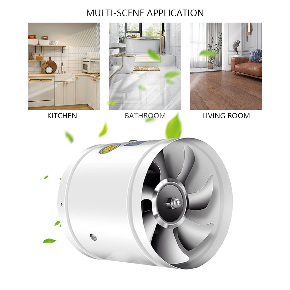 4/6/7 Zoll 220V Abluft ventilator Home Rohr Kanal ventilator Bad Rohr Belüftung Abluft ventilator Küche Toilette Wandluft ventilator