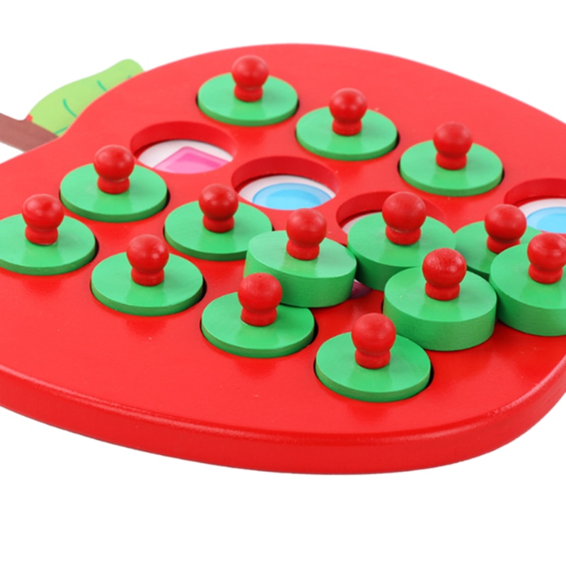 Kids Houten Apple Memory Spel Vroege Onderwijs 3D Puzzel Familie Casual Games Puzzel