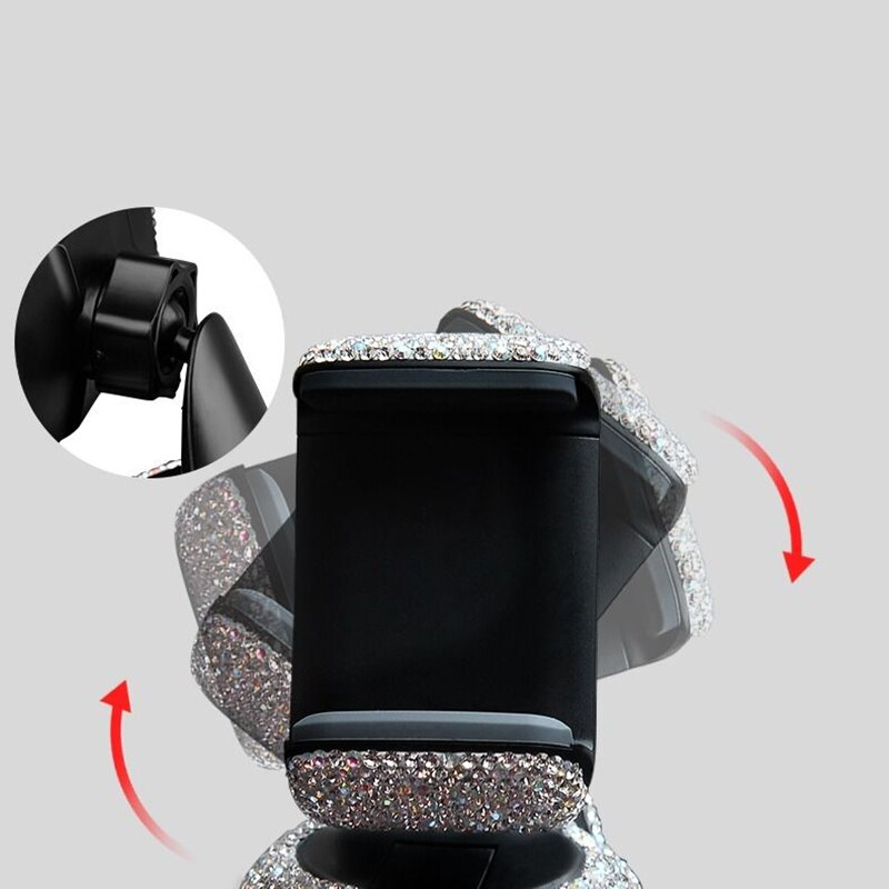 Luxe diamanten auto telefoonhouder beugel zuignap decoratie dashboard auto accessoires interieur vrouw decoratie bling strass steentjes