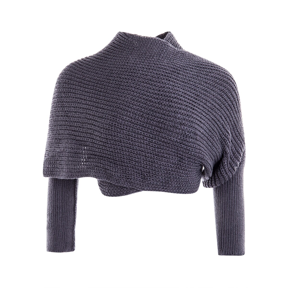 Écharpe en tricot avec manches décontracté femmes | Écharpe chaude, couleur unie, tricot, châle portefeuille, filles,: Gris foncé