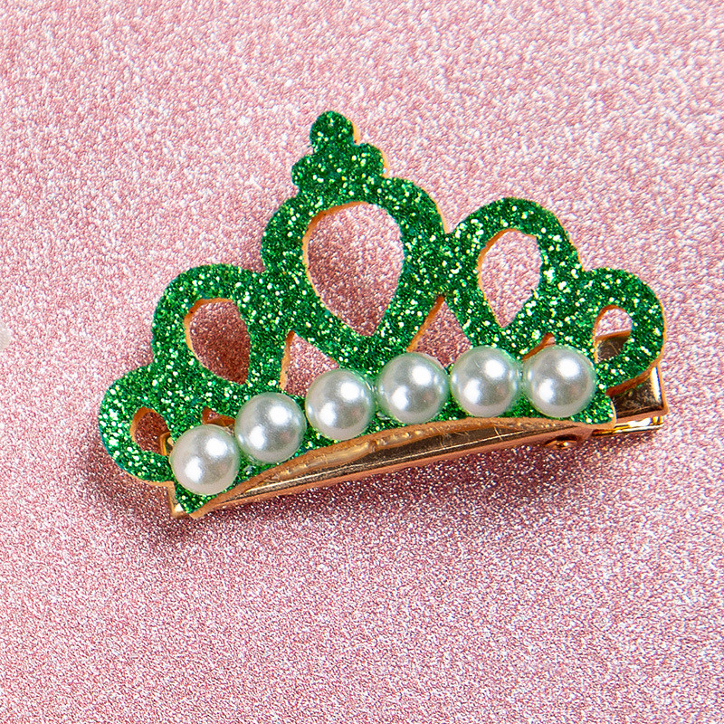 Pinzas para el pelo para perros pequeños, lazos con forma de corona de perlas de imitación, pinzas para el pelo de gato, tocado de aseo, accesorios para mascotas, 1 ud.: Púrpura