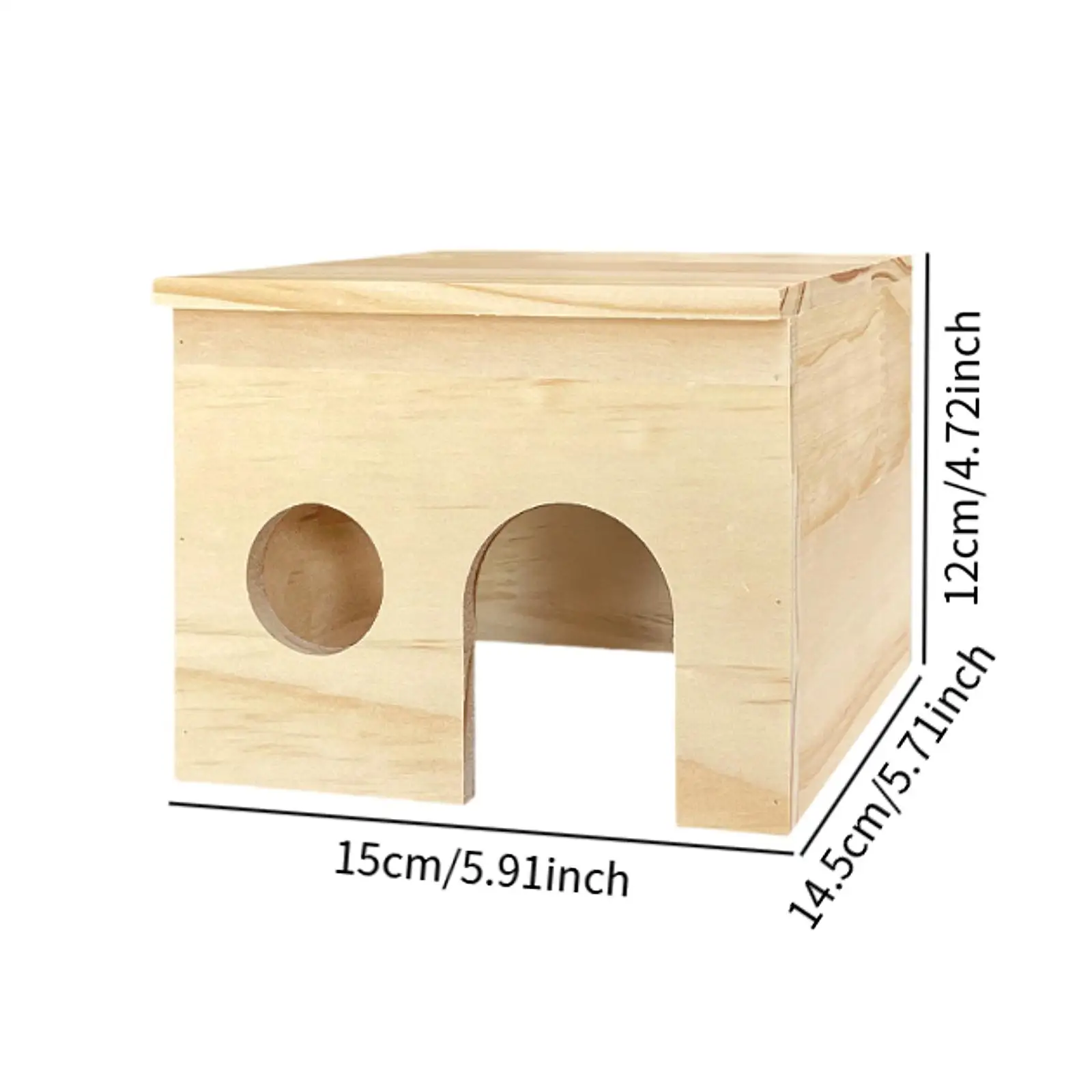 Washable Hamster Hideaway Wooden Hamster House with Climbing Ladder Small Pet Castle Home for Dwarf Mice Gerbils Small Pets: Orange