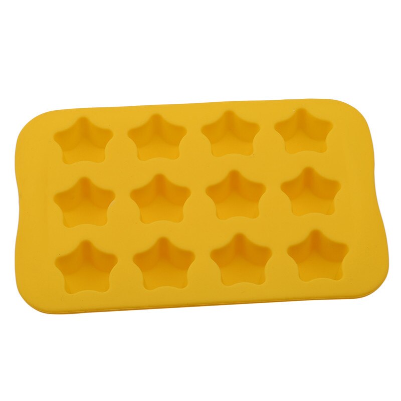 Silicone chocolat moule plateau rond carré coeur étoile forme crème glacée outils pour cuisine chocolat moule fabricant: yellow star