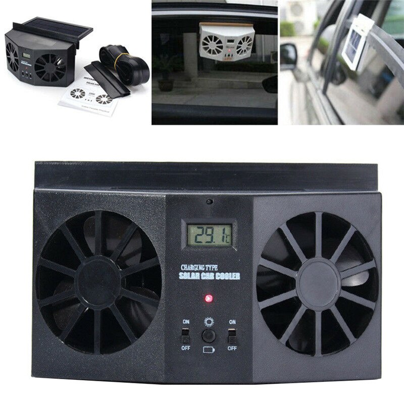 Auto Solar- angetrieben Auspuff Fan Auto Kiemen Kühler Auto Belüftung Fan Dual-modus Energie Versorgung hoch-Energie 2 farben