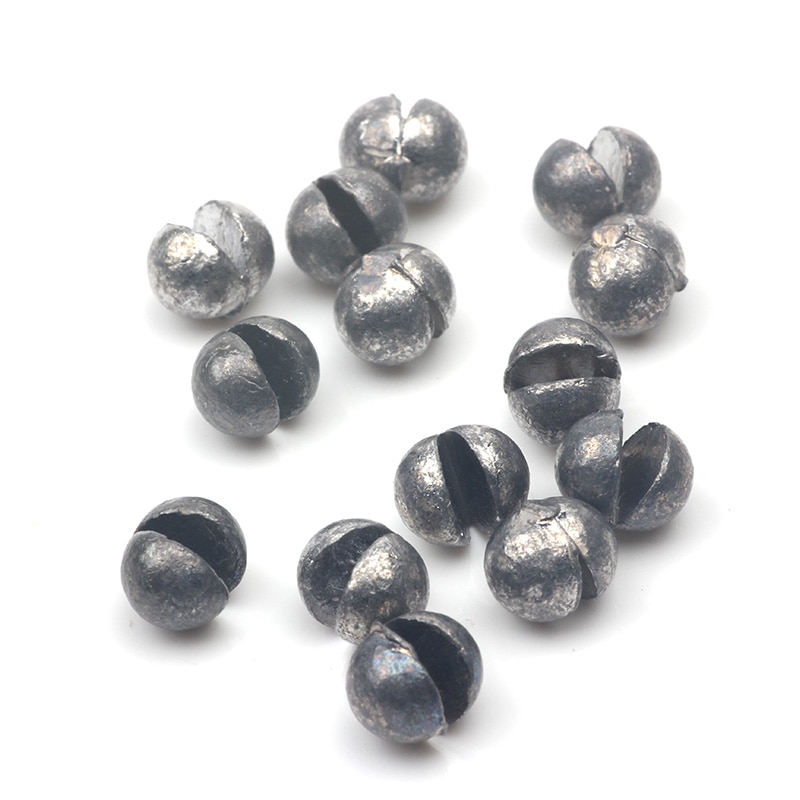 Rompin 50pcs Béance Ensemble De Plomb Nu Pêche-clip Goutte Mordre Rond Fil À Plomb Auxiliaire Pêche Engrenages