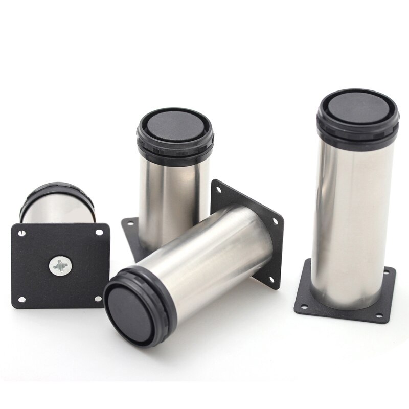 Stainless Steel Furniture Height Metal Adjustable Legs Feet Cabinet Table Sofa Bed Chair Legs Furniture Support Hardware thicken