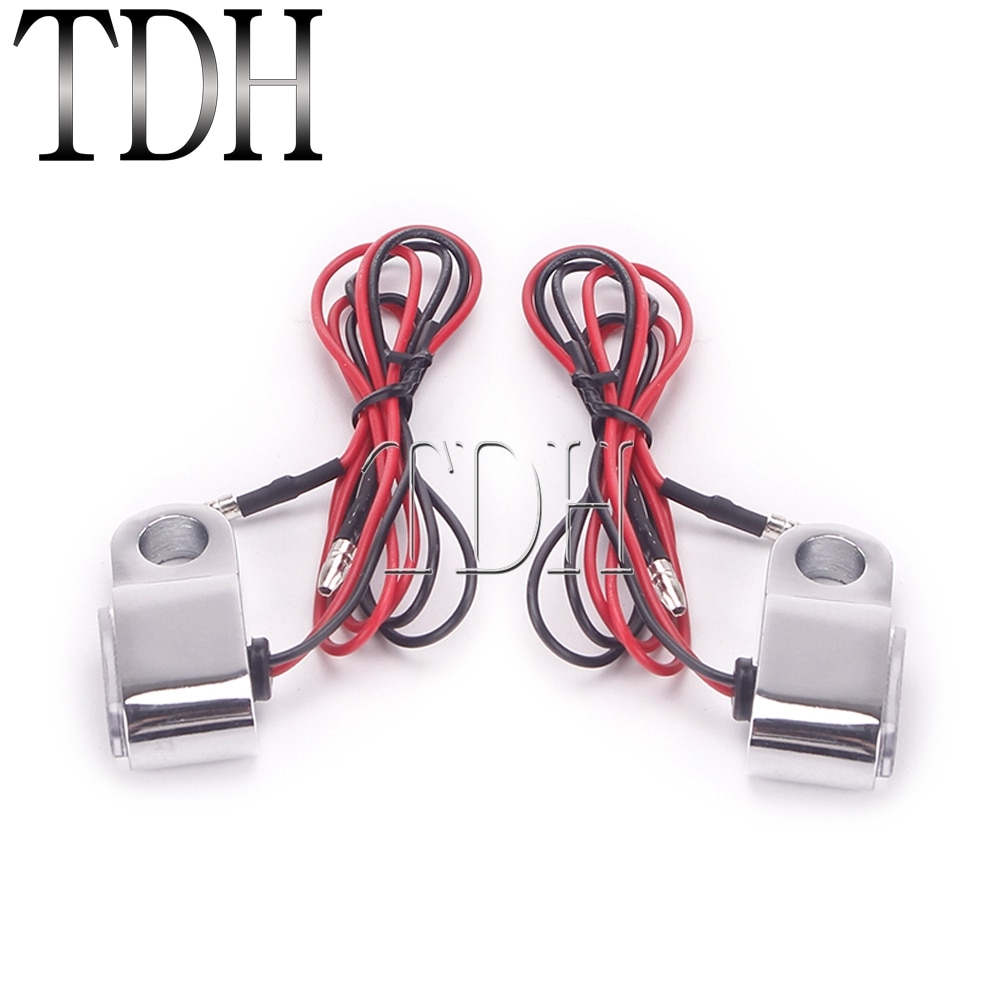 1 Pair Mini Cafe Racer Motorcycle LED Turn Signal Indicators Light Amber Blinker Running Lamp For Harley Sportster Dyna Softail