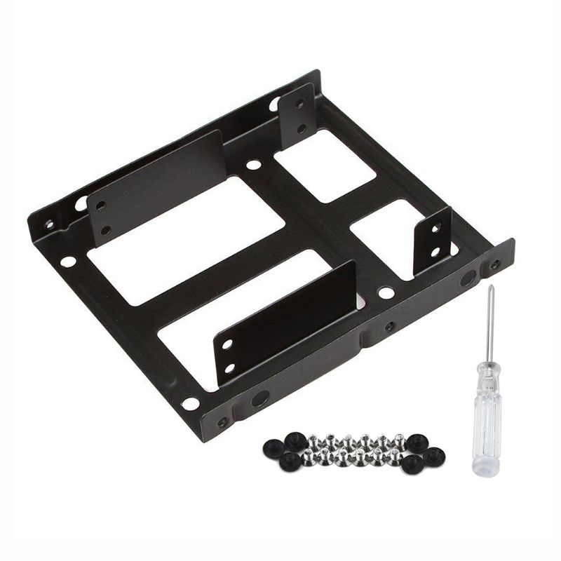 1Set Dual 2.5 Inch SSD to 3.5 Inch Internal Hard Disk Drive Mounting Kit Bracket