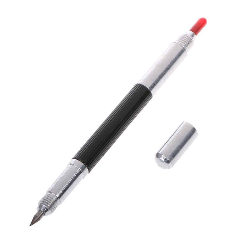 Dobbelt ende skarp wolfram stål spids skrubber klip pen keramik glas shell metal konstruktion mærkning værktøjer 137mm