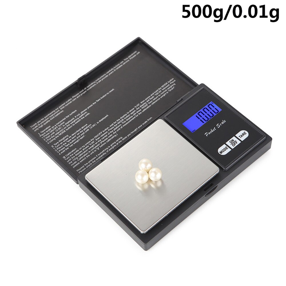 500g Electronic Digital Precision Mini Scale Precise text play Jewelry Pocket Scale Balance 0.01 High Accuracy For Kitchen Scale: Default Title