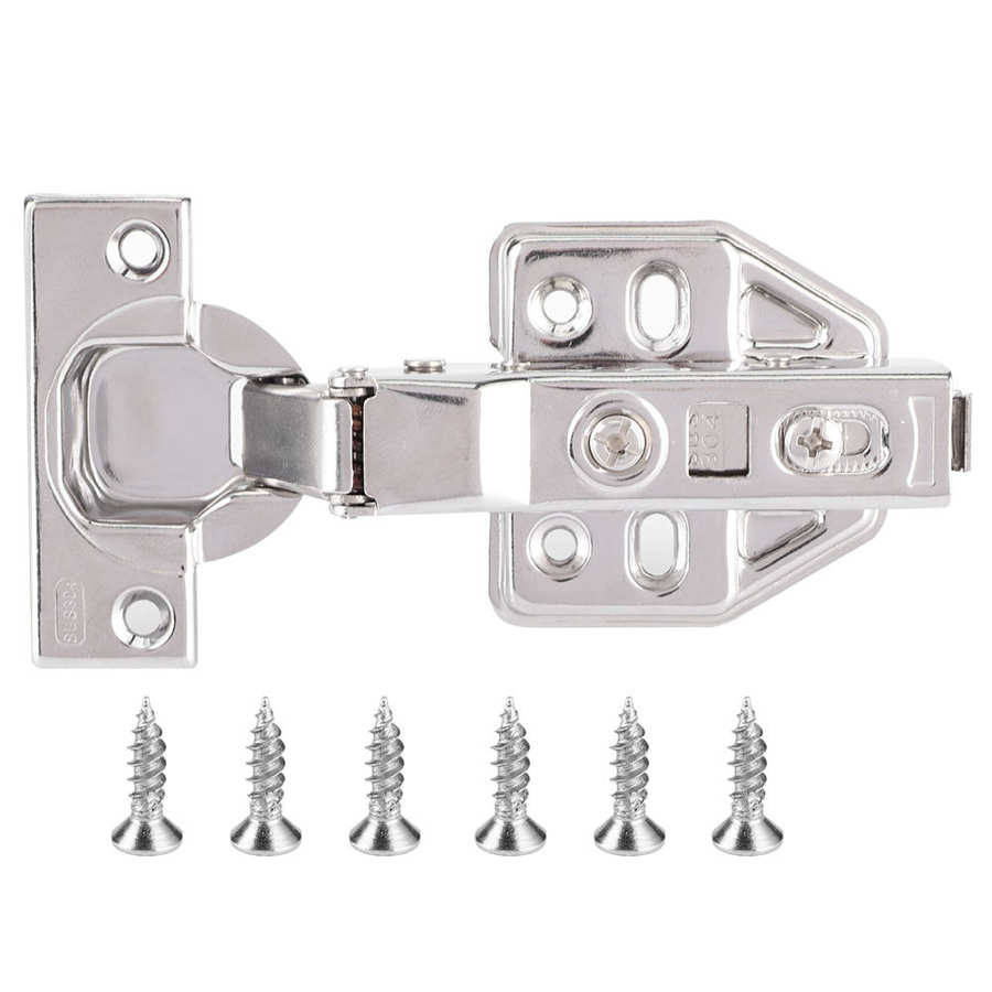 304 Stainless Steel Hydraulic Damping Door Hinge Hardware Fittings for Closet Cabinet Wardrobe Hydraulic Hinge