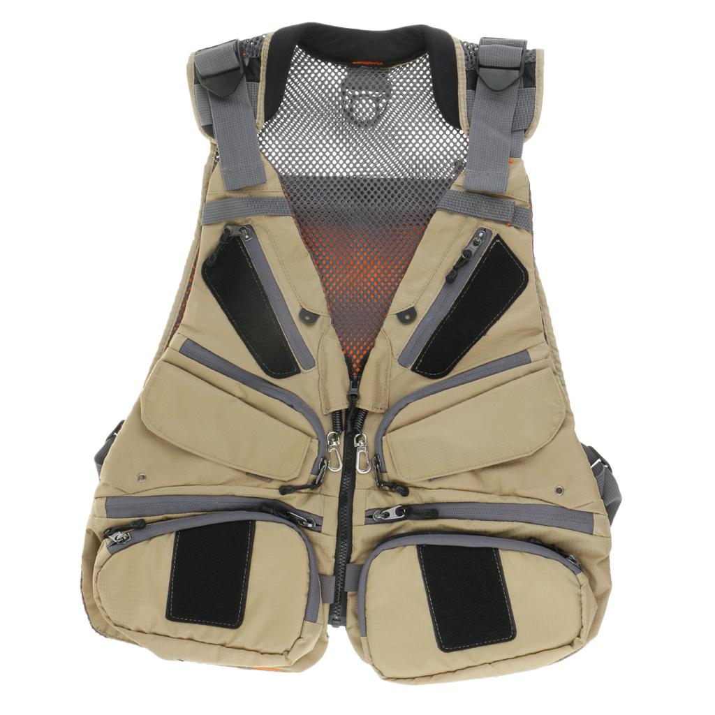 Fly Fishing Vest Jackets Fishing Backpack Mesh Back Waistcoats Hiking Vest