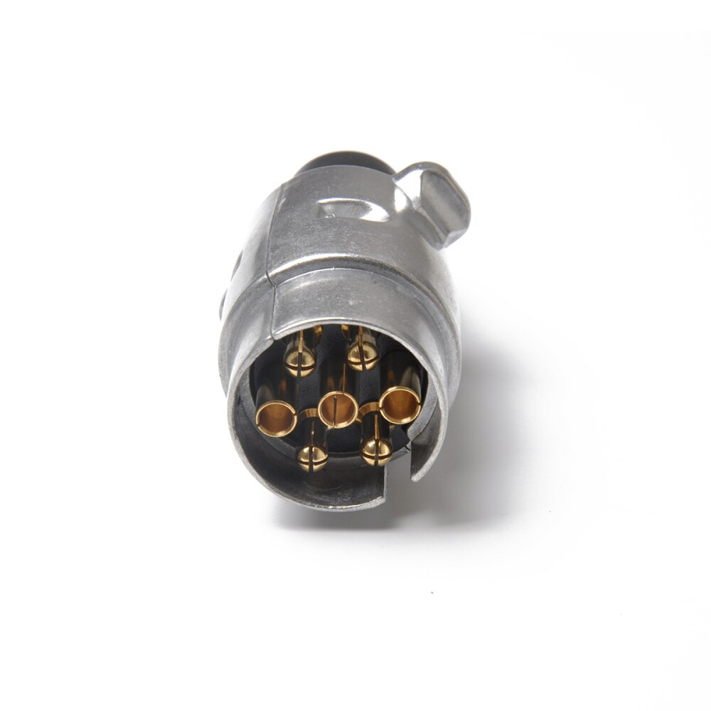 7- pins aluminiumlegering stekker voor aanhangwagen, vrachtwagen, elektrische installatie, 12v- connector (eu-stekker)