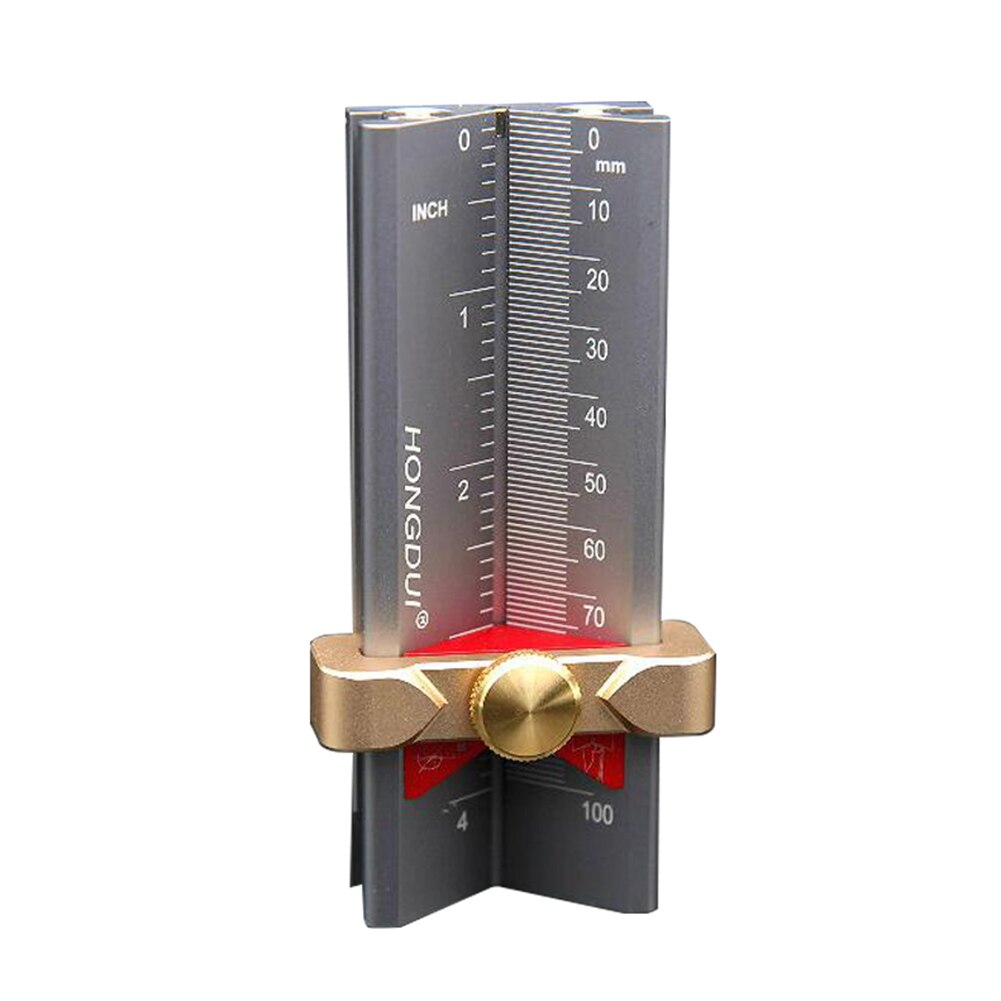 Trebearbeiding multifunksjonell aluminiumslegering borevinkelmåleinstrument sagblad boredybdemåleinstrument høydemåler