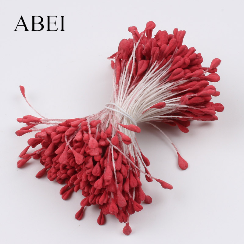 5mm 350pcs Kunstmatige Bloem Stamper Handgemaakte Kous Bloem Materiaal Matte Meeldraden voor Wedding Plakboek Cake Decoratie