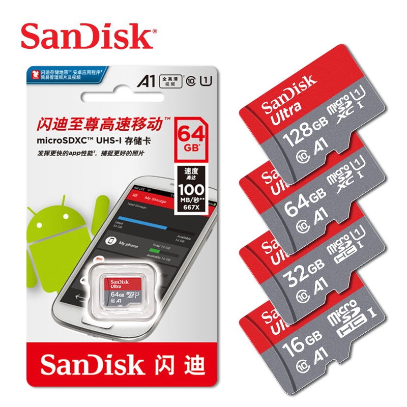 Sandisk Ultra Micro SD 128GB 32GB 64GB 256GB 16G 400GB Micro SD Card SD/TF Flash Scheda di Memoria Della Carta 32 64 128 gb microSD per il Telefono