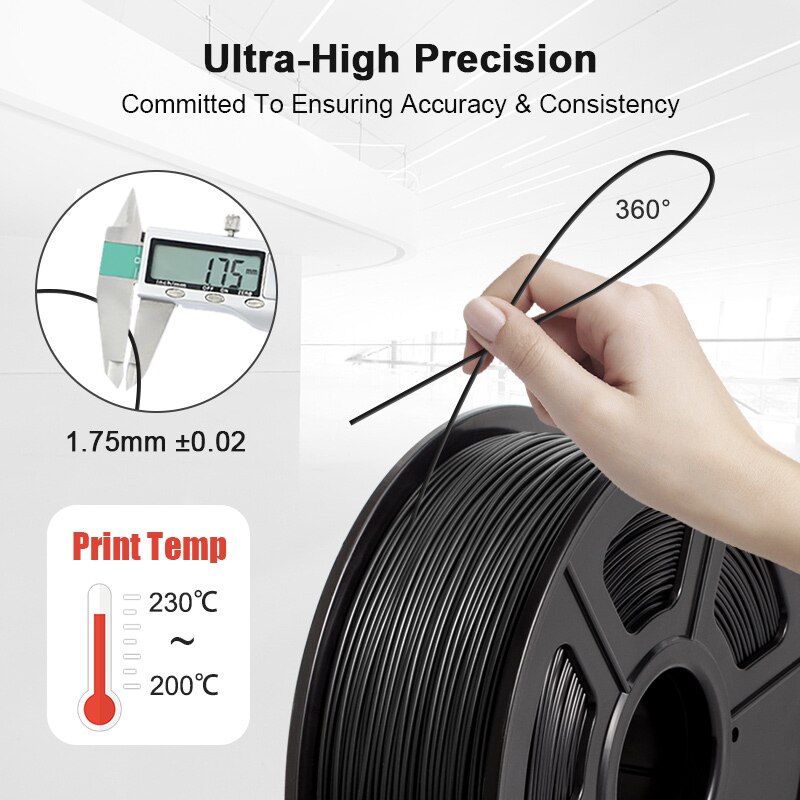 PLA 1KG 1,75mm Filamento Pla 1,75 MM Estrusor De Plastivo Para Arcilla Grau Farbe Umweltfreundliche Druck Material