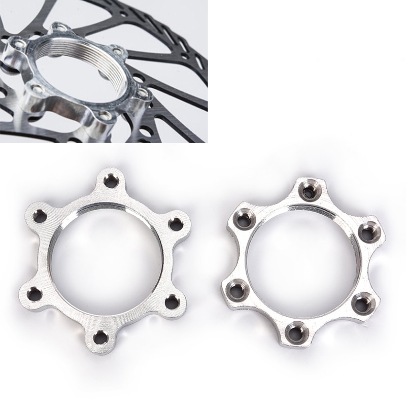 Adaptador de pestaña de 6 pernos para bicicleta, bujes roscados de rueda libre, Rotor de freno de disco, adaptador de pestaña, 1 Uds.