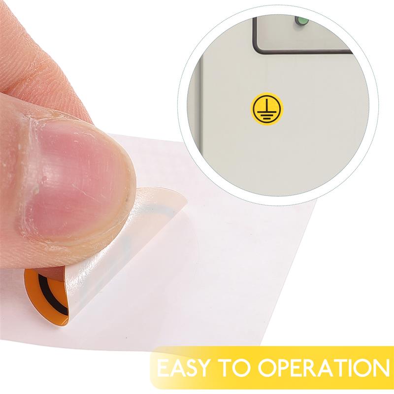 Aarding Symbool Stickers Bewegwijzering Sticker Synthetische Papieren Elektrische Labels Waarschuwing Elektrische Sticker Aarding Waarschuwingssticker