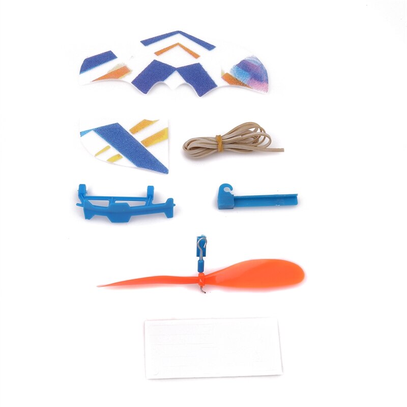 DIY Aircraft Model Outdoor Science Toy Kits Rubber Band Powered Toys Plastic Assembly Planes Model Assembled