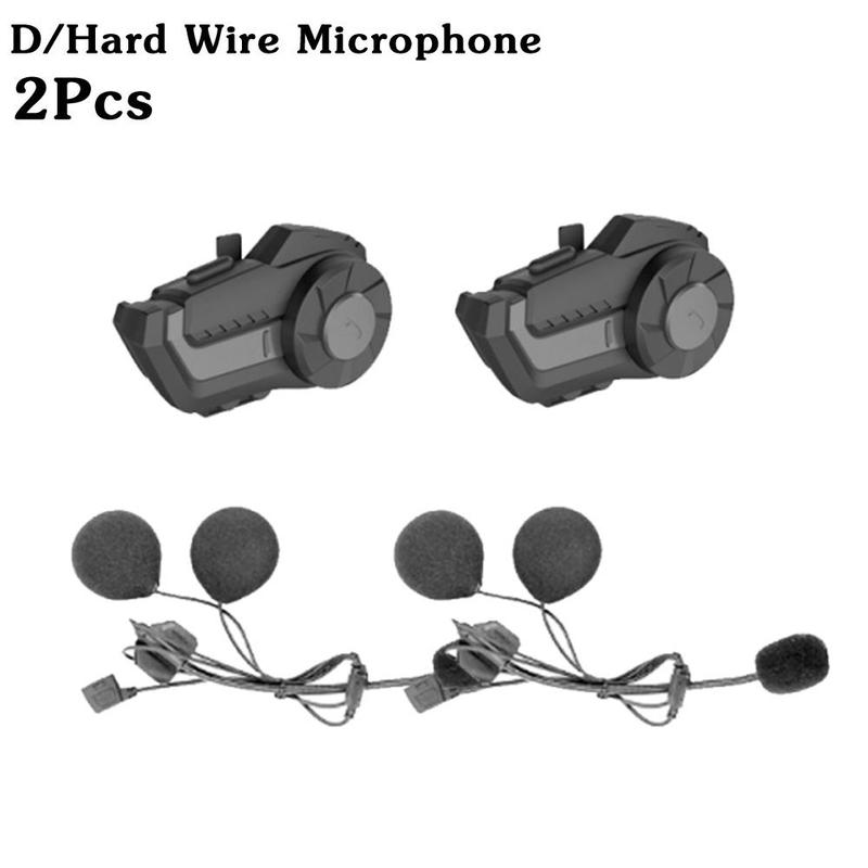 2 Rider 800M Bluetooth 5.0 Intercom Motorcycle Helmet Headset Alking Universal Pairing Waterproof Interphone FM Radio Wireless: D