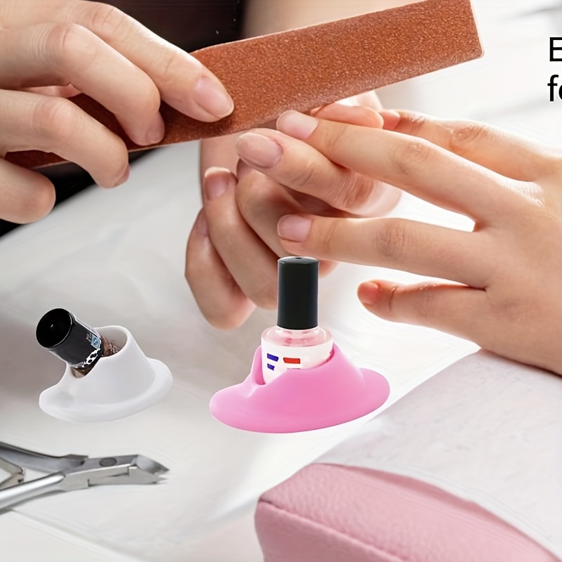 Nagellacksflaskställ nagellackshållare mjuk gummi nagellacksflaskställ poleringshållare går inte att öppna och är inte spetsig