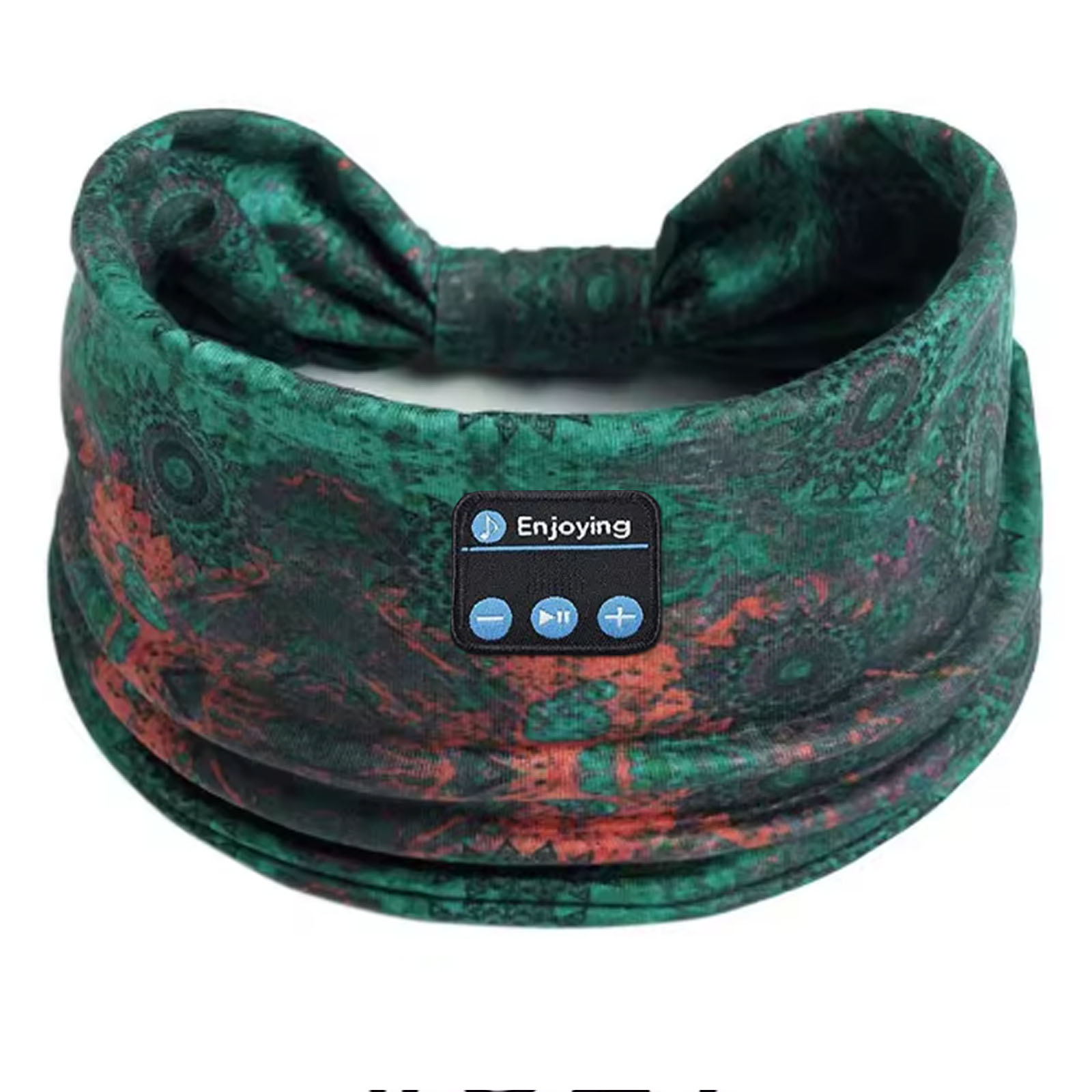 Bluetooth-Kopfhörer, Sport, Schlafen, Stirnband, elastisch, kabellose Kopfhörer, Musik, Augenmaske, kabelloses Headset, Boho-Stirnband, Yoga, Arbeit: Kakifarbig