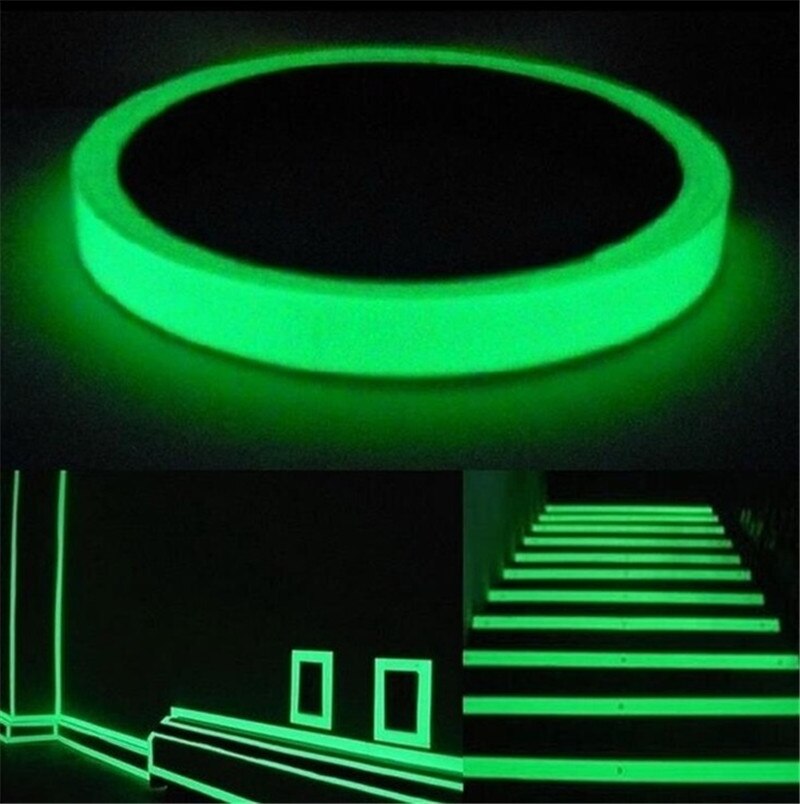 Cinta adhesiva luminosa para pared, cinta de advertencia que brilla en la oscuridad, decoración del hogar, escenario de seguridad, para Bar, , Club, 10mm x 3M