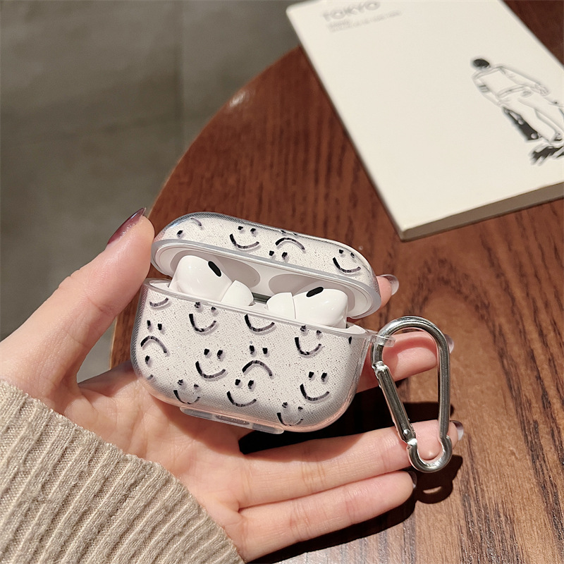 Ins dessin animé Bling paillettes souple TPU étui pour écouteurs pour Airpods Pro 2nd mignon coeur étui pour AirPods 1 2 3 4 2024 couverture boîte de chargement: l / Olive