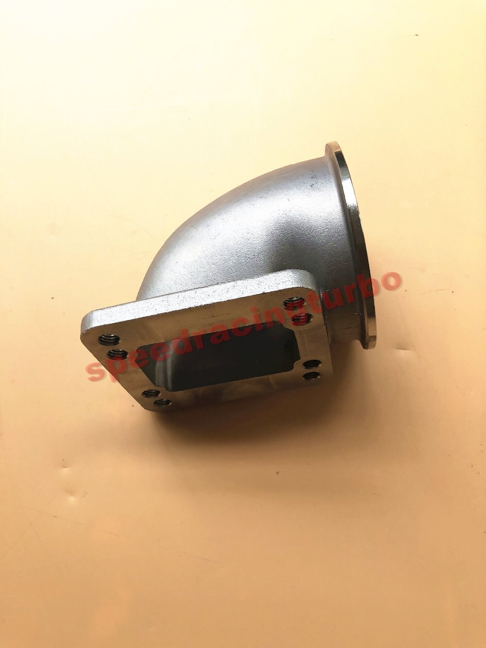 3,5 "Vband 90 grados molde Turbo codo adaptador brida para T3 T4 turbocompresor 304