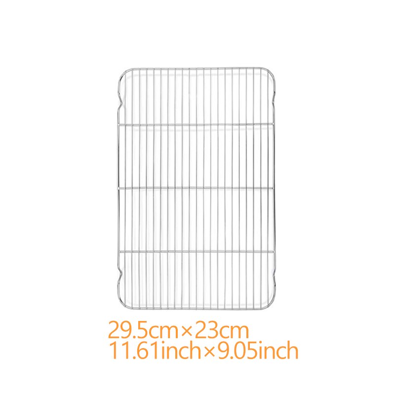 Stainless Steel Baking Sheet Cookie Pan With Cooling Rack Metal Bakery Quarter Sheet Pan Nonstick Jelly Roll Pan For Oven 110: Medium rack