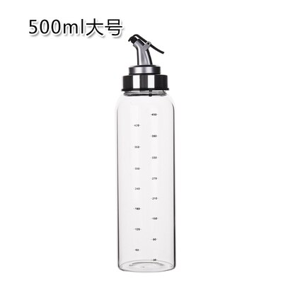 Botella de aceite para condimentos de cocina, botellas de vidrio de almacenamiento para aceite y vinagre, dispensador de aceite para accesorios de cocina: 500ml