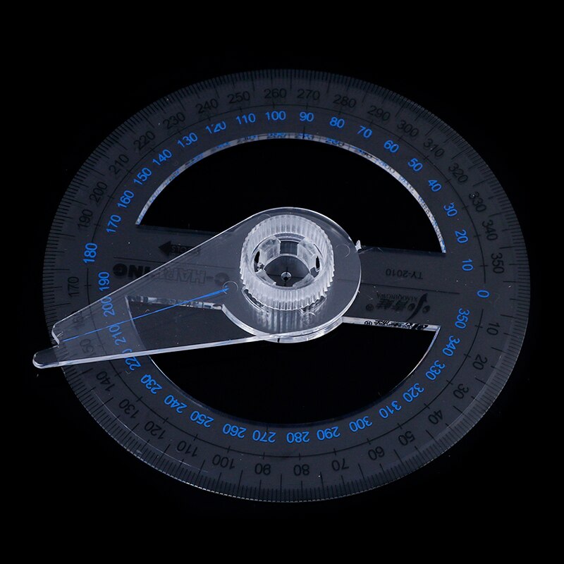 1 Pcs Portable All Circular 10cm Plastic 360 Degree Pointer Protractor Ruler Angle Finder Swing Arm For School Office Supplies