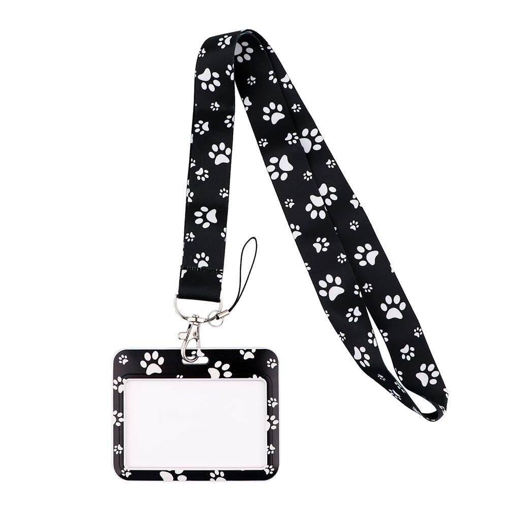 CB0193 Dog Paw moda smycz na szyje smycz posiadacz karty odznaka klawisz telefonu pierścień ID etykieta z imieniem pielęgniarka pokrowiec na karty materiały biurowe: 11