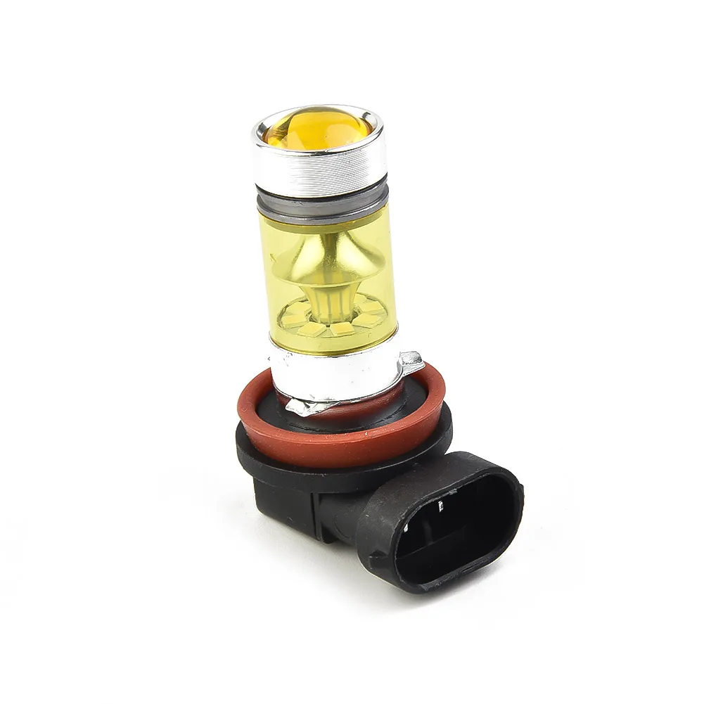 2 Stuks H11 H8 Led Geel Mistlampen 12V 1500LM 4300K 100W Auto Rijden Running lampen Auto Voorzichtigheid Gloeilamp Accessoires