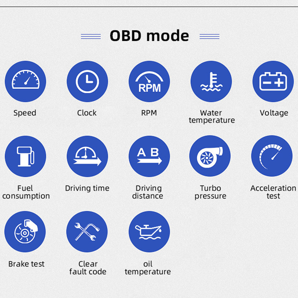 P8/P10/B1 Neue Multifunktions OBD2 + GPS Bordcomputer RPM Turbo Öldruck Wassertemperatur GPS Tachometer Kopf-hoch-Anzeige
