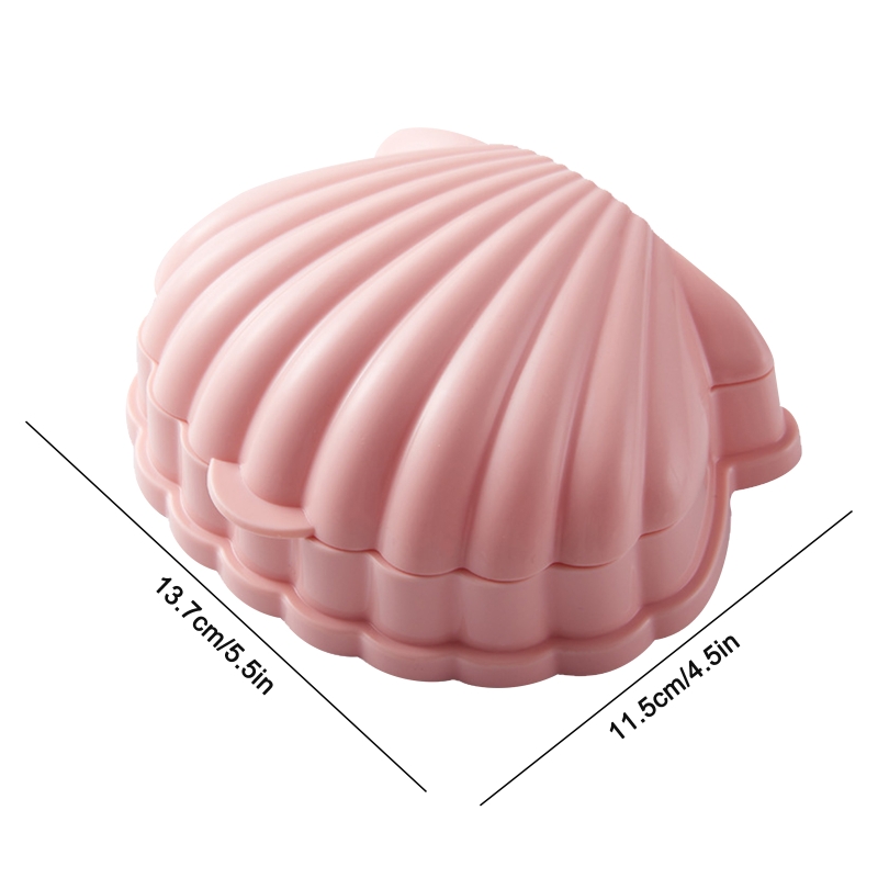 Shell-shaped Soap Holder Bathroom Shower Dish Plates Storage Box With Self Draining Soap Dishes for Kitchen Bathroom