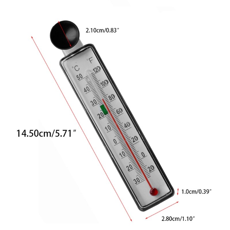 Aquarium Fish Tank Thermometer Glass Meter Water Temperature Gauge Suction Cup