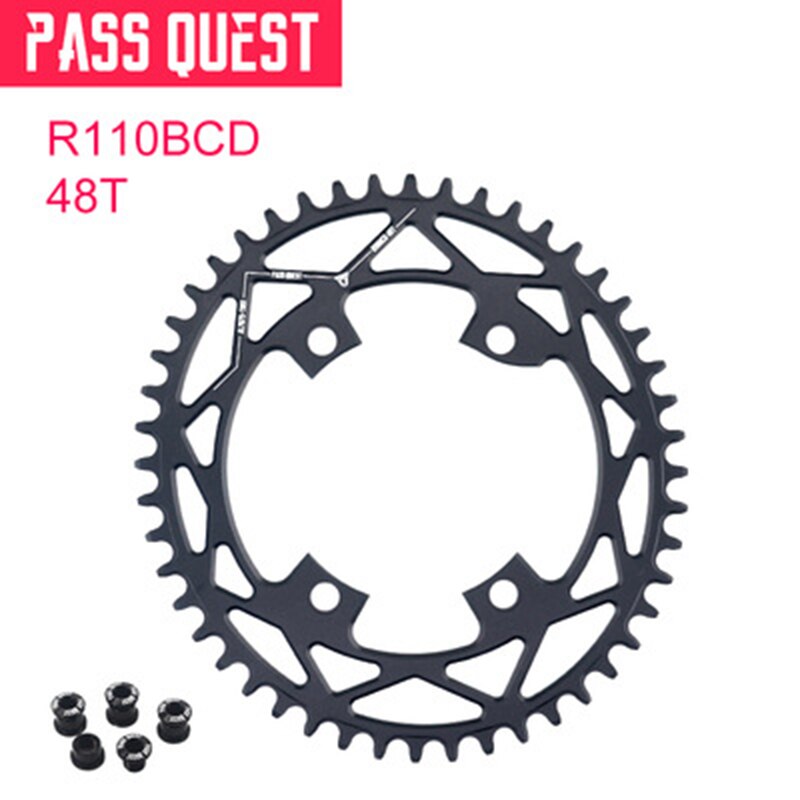 Cykel oval klinge krank 110 bcd smal bred mtb mountain road cykel oval kranksæt plade tand 42t/44t/46t/48t/50t/52t: 48t