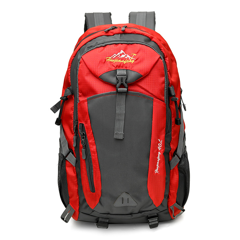 40L Men Women Camping Hiking Climbing Backpack Outdoor Sports Bag Travel Pack Mountain Trekking Tourism Rucksack: Red Color