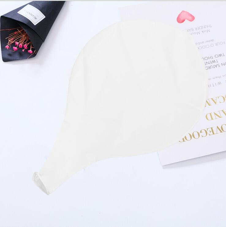 1pcs 36 inch Colorful Big Latex Balloons Ball Helium Inflable For Birthday Wedding Party Decoration Kids Giant Baloon: WHITE