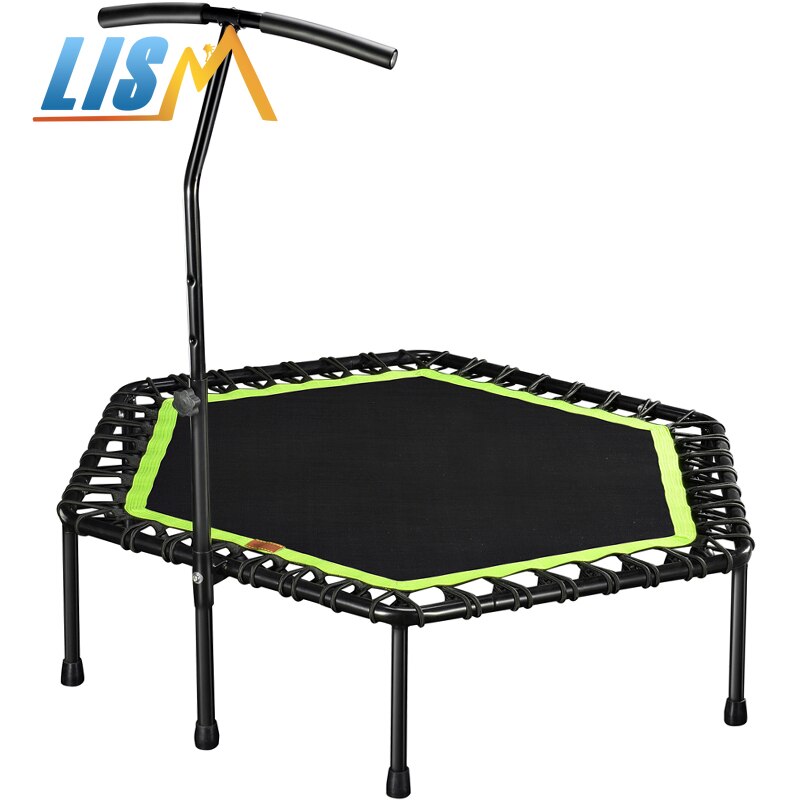 Lism 45-Inch Indoor Fitness Aerobics Training Stille Mini Trampoline Met Verstelbare Handgreep