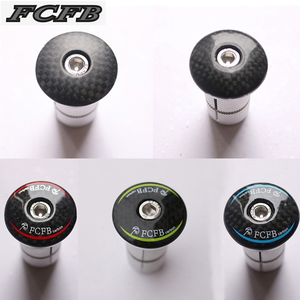 FCFB Fahrrad Kohlenstoff Headset Stengel oben Deckel Schlüssel Expander 28,6mm 1 1/8 Gabelschaft Stecker Für Rennrad MTB Carbongabel fahrrad