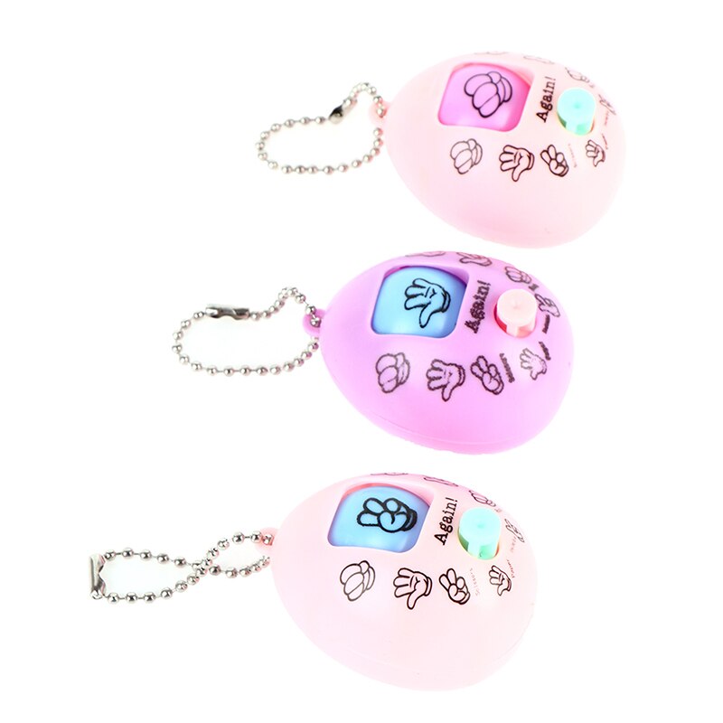 5pcs Mini Mora Device Fair Finger-guessing Game Rock Paper Scissors Play Toy Round Egg Delicate and Funny Key Chain Pendant